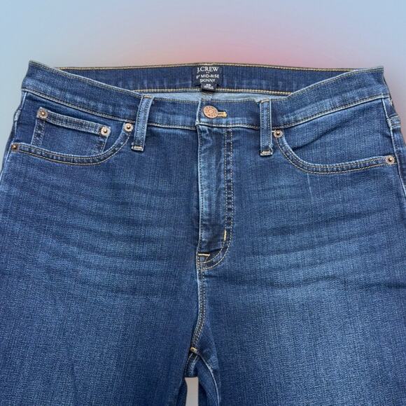 J. CREW Women’s 29 MID RISE SKINNY Blue Jeans - Picture 1 of 4